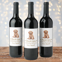 Rótulo De Garrafa De Cerveja Rótulo de Vinho de Casamento Cachorro Goldendoodle