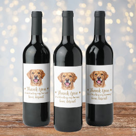 Rótulo De Garrafa De Cerveja Rótulo de Vinho de Casamento Cachorro Retriever Do
