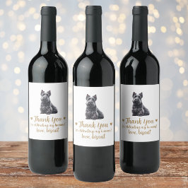 Rótulo De Garrafa De Cerveja Rótulo de Vinho de Casamento Cachorro Terrier Esco