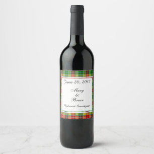 Rótulo De Garrafa De Cerveja Rótulo de Vinho de Casamento da Escócia Buchanan