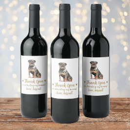 Rótulo De Garrafa De Cerveja Rótulo de Vinho de Casamento de Cachorro Personali