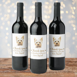 Rótulo De Garrafa De Cerveja Rótulo de Vinho de Casamento de Cachorro Personali