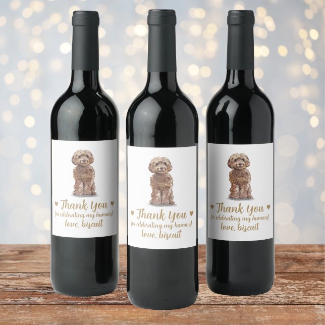 Rótulo De Garrafa De Cerveja Rótulo de Vinho de Casamento de Cachorro Personali (Criador carregado)