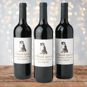 Rótulo De Garrafa De Cerveja Rótulo de Vinho de Casamento de Cães Personalizado