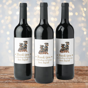 Rótulo De Garrafa De Cerveja Rótulo de Vinho de Casamento de Cães Personalizado