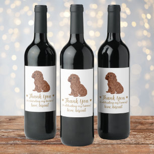 Rótulo De Garrafa De Cerveja Rótulo de Vinho de Casamento de Cães Personalizado