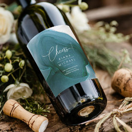 Rótulo De Garrafa De Cerveja Rótulo de Vinho de Casamento de Fluxo de Tinta ID7