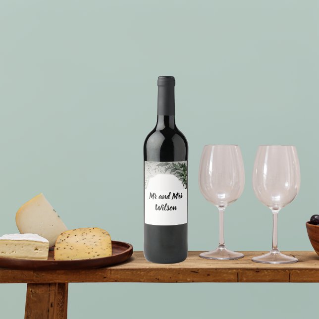 Rótulo De Garrafa De Cerveja Rótulo de Vinho de Casamento de Primavera Delicado (Criador carregado)