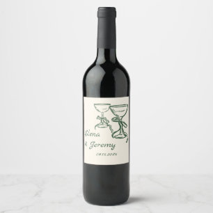 Rótulo De Garrafa De Cerveja Rótulo de Vinho de Casamento Desenhado à Mão Capri