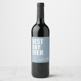 Rótulo De Garrafa De Cerveja Rótulo de Vinho de Casamento do Dia Moderno Dusty