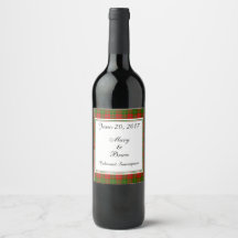 Rótulo de Vinho de Casamento Escocês