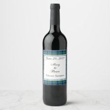 Rótulo de Vinho de Casamento escocês do Keith