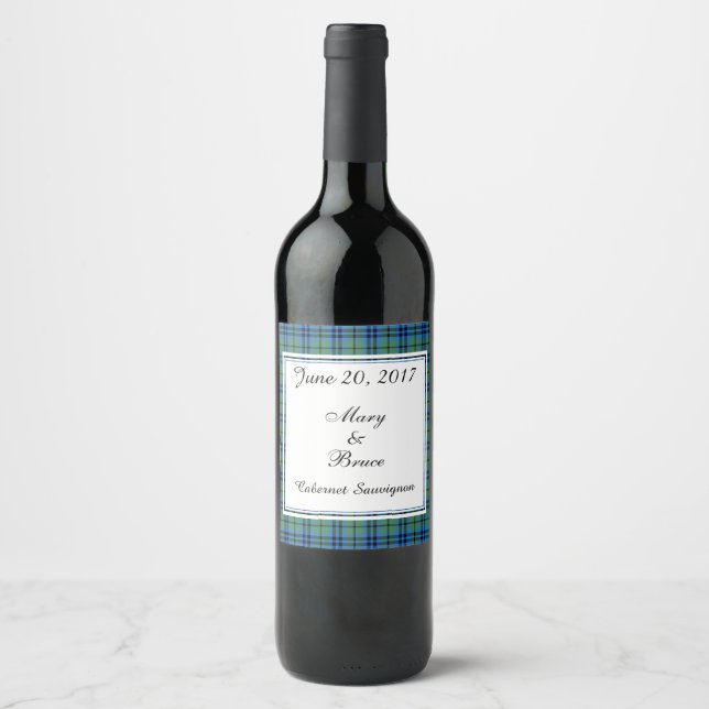 Rótulo De Garrafa De Cerveja Rótulo de Vinho de Casamento escocês do Keith (Frente)