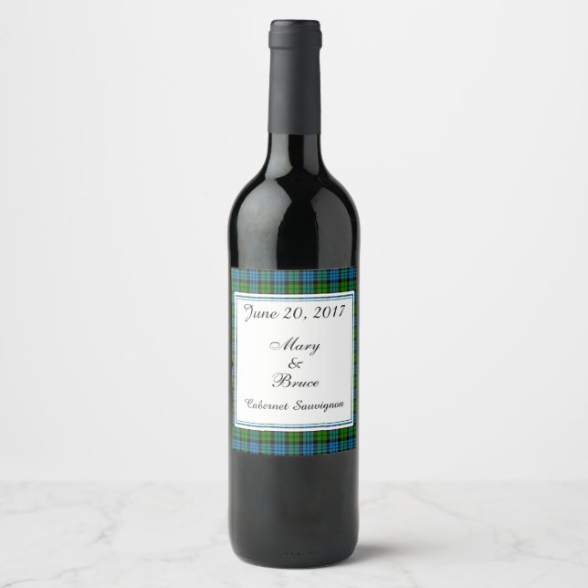 Rótulo De Garrafa De Cerveja Rótulo de Vinho de Casamento escocês Fletcher (Frente)