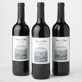 Rótulo De Garrafa De Cerveja Rótulo de Vinho de Casamento Mônaco