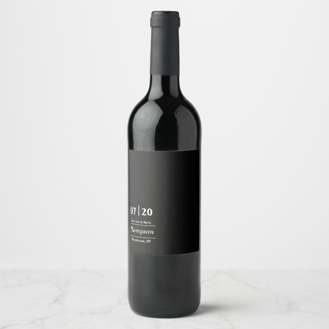 Rótulo De Garrafa De Cerveja Rótulo de Vinho de Casamento Personalizado (Frente)