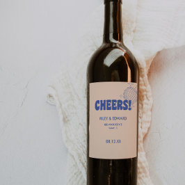 Rótulo De Garrafa De Cerveja Rótulo de Vinho de Casamento Personalizado 'Cheers