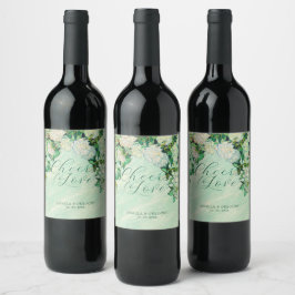 Rótulo De Garrafa De Cerveja Rótulo de Vinho de Casamento Rosas de Van Gogh