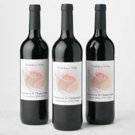 Rótulo De Garrafa De Cerveja Rótulo de Vinho de Casamento Rosebud Rosa Rosa Ros