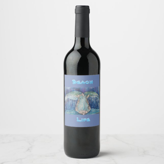 Rótulo De Garrafa De Cerveja rótulo de vinho de cauda de baleia (Frente)