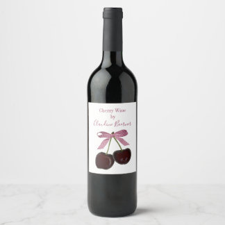 Rótulo De Garrafa De Cerveja Rótulo de vinho de cereja