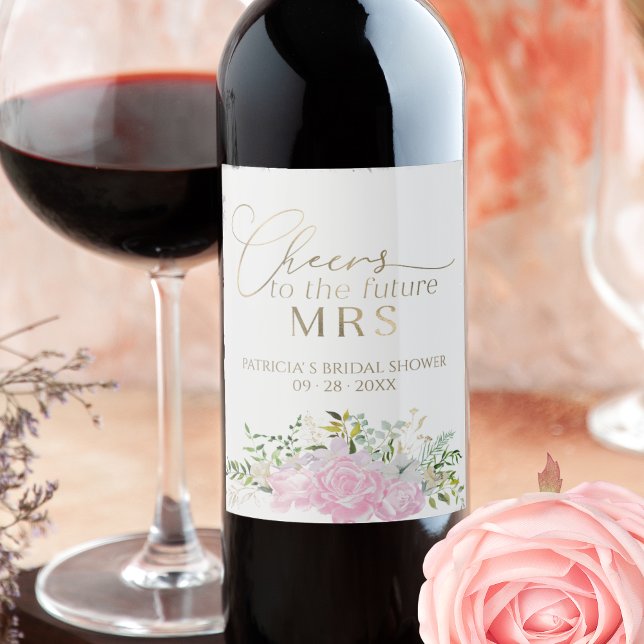 Rótulo De Garrafa De Cerveja Rótulo De Vinho De Chuvada Nupcial De Primavera Fl (Criador carregado)