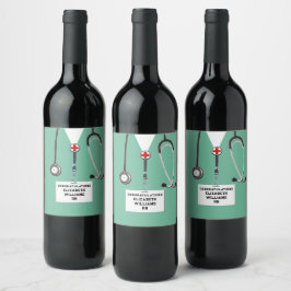 Rótulo De Garrafa De Cerveja Rótulo de Vinho de Formatura de Enfermagem
