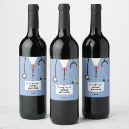 Rótulo De Garrafa De Cerveja Rótulo de Vinho de Formatura de Enfermeira