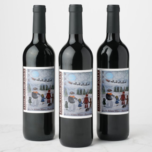 Rótulo De Garrafa De Cerveja Rótulo de Vinho de Natal Amigos Festivos (Garrafas)