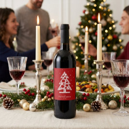 Rótulo De Garrafa De Cerveja Rótulo de Vinho de Natal com Nome da Família Perso