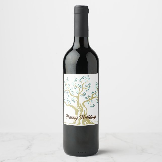 Rótulo De Garrafa De Cerveja Rótulo de Vinho de Oliveira Personalizado – Rústic (Frente)