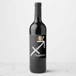 Rótulo De Garrafa De Cerveja Rótulo de Vinho de Sagitário