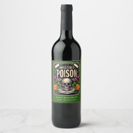 Rótulo De Garrafa De Cerveja Rótulo de Vinho de Veneno de Esqueleto de Hallowee