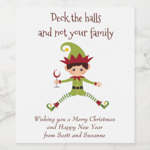 Rótulo De Garrafa De Cerveja Rótulo de Vinho Divertido Natal