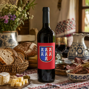 Rótulo De Garrafa De Cerveja rótulo de vinho do brasão de armas dos saxões da T