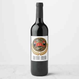 Rótulo De Garrafa De Cerveja Rótulo de Vinho do Corpo de Bombeiros