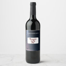 Rotulo de Vinho do Dia dos Namorados Romance no Ar