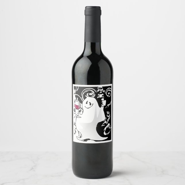 Rótulo De Garrafa De Cerveja Rótulo de Vinho do Espírito Halloween e Espíritos (Frente)