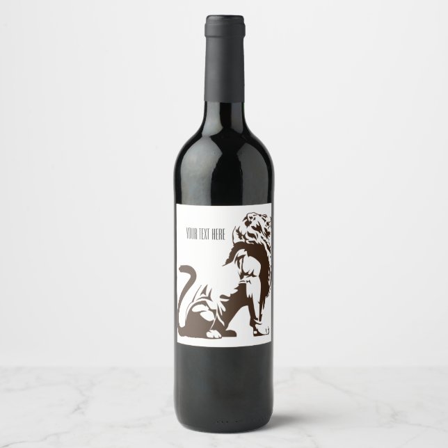 Rótulo De Garrafa De Cerveja Rótulo de Vinho do Leão Império (Frente)
