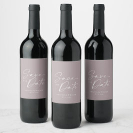 Rótulo De Garrafa De Cerveja Rótulo de Vinho Elegante Lilás para Salvar a Data