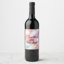 Rótulo de Vinho Elegante Romântico para Casais no 