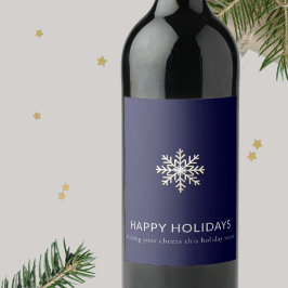 Rótulo De Garrafa De Cerveja Rótulo de Vinho em Floco de Neve Elegante