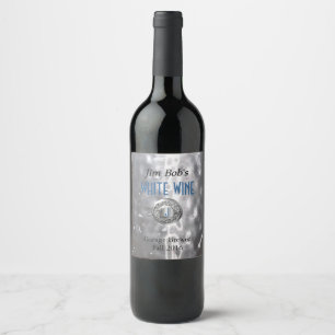 Rótulo De Garrafa De Cerveja Rótulo de vinho em metal martelado falso