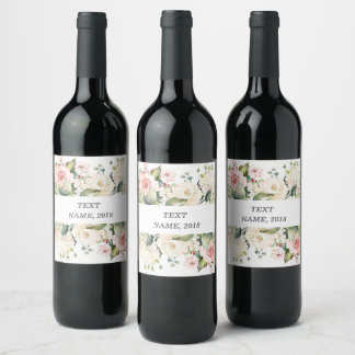 Rótulo De Garrafa De Cerveja RÓTULO DE VINHO - floral