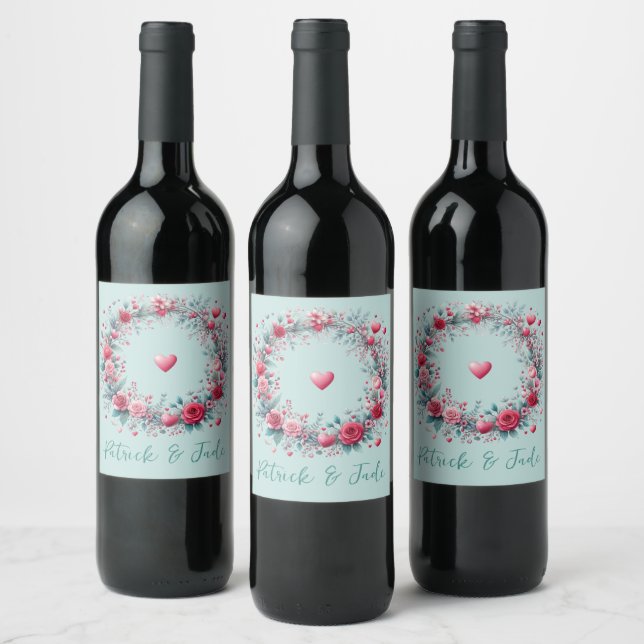 Rótulo De Garrafa De Cerveja Rótulo de Vinho Floral do Oasis Tranquilo (Garrafas)