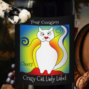 Rótulo De Garrafa De Cerveja Rótulo de Vinho Louca Gata da Sua Ocasiao