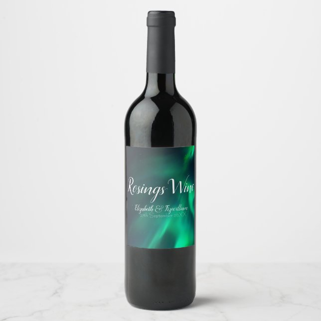 Rótulo De Garrafa De Cerveja Rótulo de Vinho Luzes do Norte (Frente)