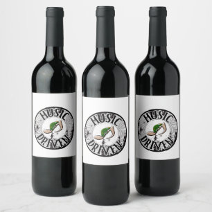 Rótulo De Garrafa De Cerveja Rótulo de vinho movido a música