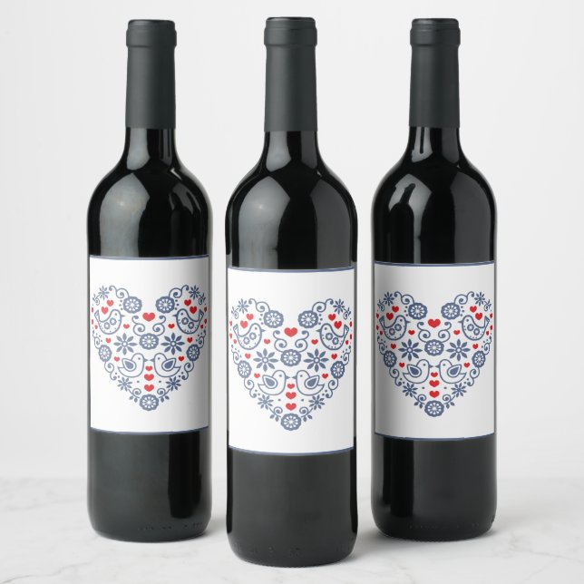 Rótulo De Garrafa De Cerveja Rótulo de Vinho Padrão Tradicional (Garrafas)