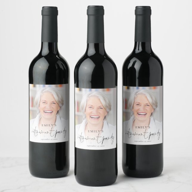 Rótulo De Garrafa De Cerveja Rótulo de Vinho para Festa de Aposentadoria com So (Garrafas)